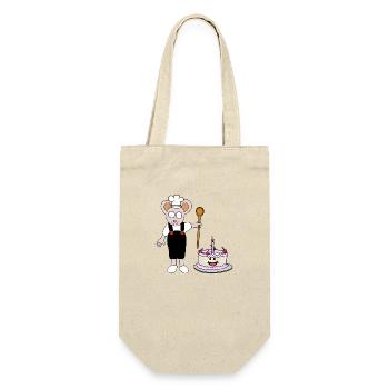 Mouse Baker Pastry Chef Birthday Gift Idea - Gift Bag for Bottles - nature - Front
