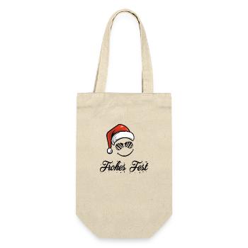 frohes fest nikolaus - Geschenkbeutel für Flaschen - Natur - Vorne