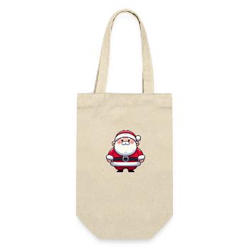 Santa Claus Cartoon - Gift Bag for Bottles - nature - Front