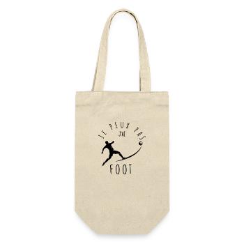 I can't, I have football. - Gift Bag for Bottles - nature - Front