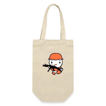 Duck Soldier Army Professional Soldier Helmet Gun Running - Gift Bag for Bottles - nature - Front