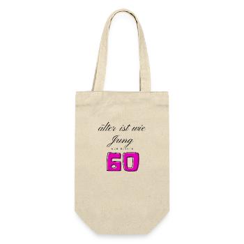 60th Birthday - Gift Bag for Bottles - nature - Front