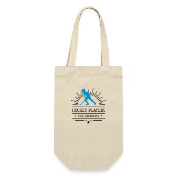 Hockey players are awesome, blue - Gift Bag for Bottles - nature - Front