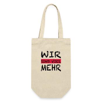 WIR SIND VIEL MEHR - Geschenkbeutel für Flaschen - Natur - Vorne