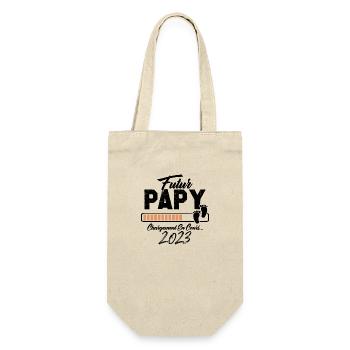 Futur Papy 2023 Annonce Grossesse - Sac à bouteille - nature - Devant