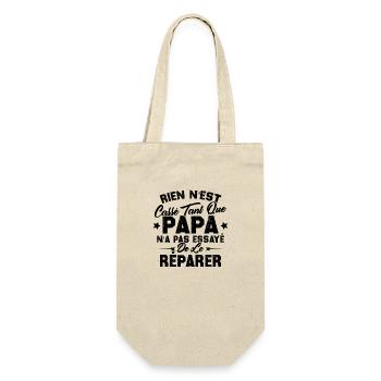 Papa Essayé de le Réparer, Cadeau Papa Bricoleur - Sac à bouteille - nature - Devant