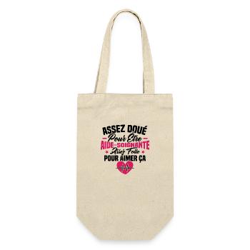 Assez doué pour être aide-soignante assez folle - Sac à bouteille - nature - Devant
