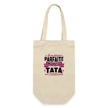Pas parfaite mais je suis tata - Sac à bouteille - nature - Devant