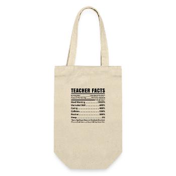 Teacher Facts - Gift Bag for Bottles - nature - Front
