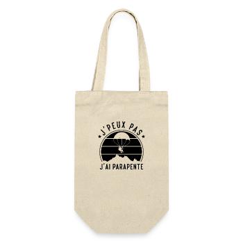 J'peux Pas j'ai Parapente, Cadeau Parapentiste - Sac à bouteille - nature - Devant