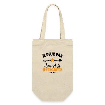 Je peux pas j'suis à la retraite - Sac à bouteille - nature - Devant