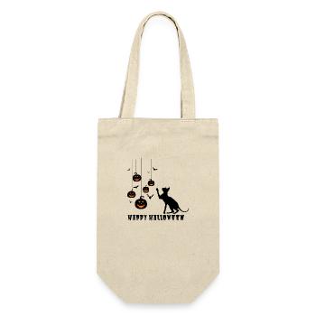 Halloween Collection - Cat Pumpkin Bat - Gift Bag for Bottles - nature - Front