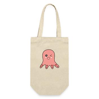 Oktopus Meerestiere - Geschenkbeutel für Flaschen - Natur - Vorne