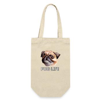 Pug Life Cute Kawaii Funny Dog - Gift Bag for Bottles - nature - Front