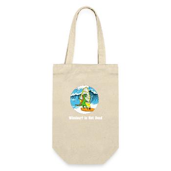 Wellenuntersetzer weiß - Geschenkbeutel für Flaschen - Natur - Vorne