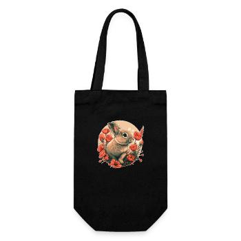 Hare - Gift Bag for Bottles - black - Front