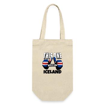 Drapeau de l’Islande Drapeau islandais vintage Look utilisé - Sac à bouteille - nature - Devant