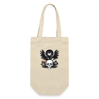 Raven sitting on a skull - Gift Bag for Bottles - nature - Front