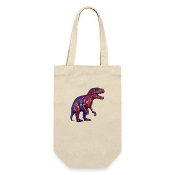 Dino Monster in bright colors and retro look - Gift Bag for Bottles - nature - Front