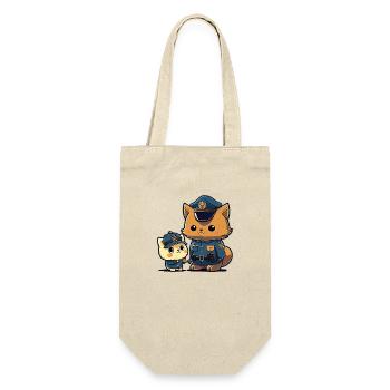 Chat Kawaii Police - Sac à bouteille - nature - Devant