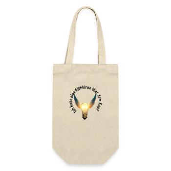 Ich habe eine Glühbirne über dem Kopf - Geschenkbeutel für Flaschen - Natur - Vorne
