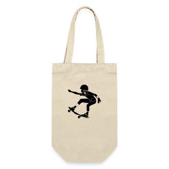 skateboard - Geschenkbeutel für Flaschen - Natur - Vorne