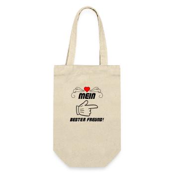 Mein bester Freund - Geschenkbeutel für Flaschen - Natur - Vorne