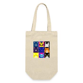 A008 - Geschenkbeutel für Flaschen - Natur - Vorne