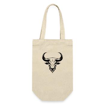 Bull Animal Head Skeleton Bull - Gift Bag for Bottles - nature - Front
