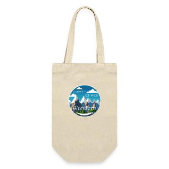 Mir reichts ich geh Wandern Berge Alm Style - Geschenkbeutel für Flaschen - Natur - Vorne