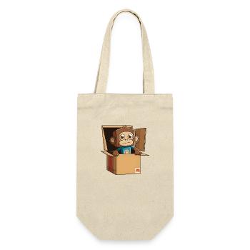 Super Cute monkey - Gift Bag for Bottles - nature - Front