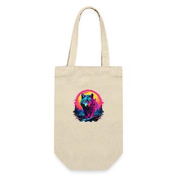 Loup Tête de Loup Loups Wolf Pack Nature Néon Coloré - Sac à bouteille - nature - Devant