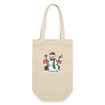 Conception hivernale du bonhomme de neige - Sac à bouteille - nature - Devant