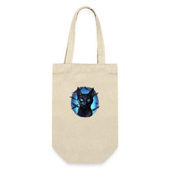 Plume de corbeau plume de corbeau chat noir Halloween - Sac à bouteille - nature - Devant