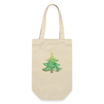 Weihnachtsbaum - Geschenkbeutel für Flaschen - Natur - Vorne
