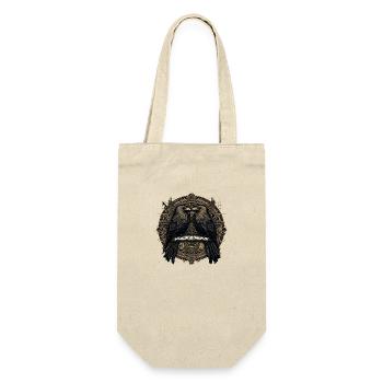 Hugin & Munin Raben Odins Kelten Wikinger Design - Geschenkbeutel für Flaschen - Natur - Vorne