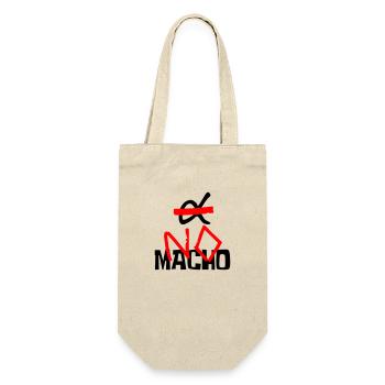NO Macho (logo and text) - Sac à bouteille - nature - Devant
