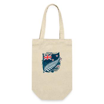 New Zealand Aotearoa Kiwi 16 - Gift Bag for Bottles - nature - Front