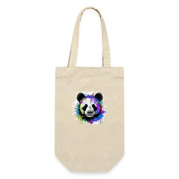 Panda Head Portrait Colorful - Gift Bag for Bottles - nature - Front