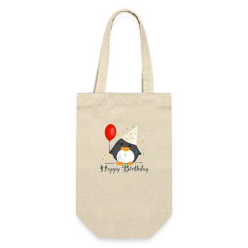Penguin "Happy Birthday" - Gift Bag for Bottles - nature - Front