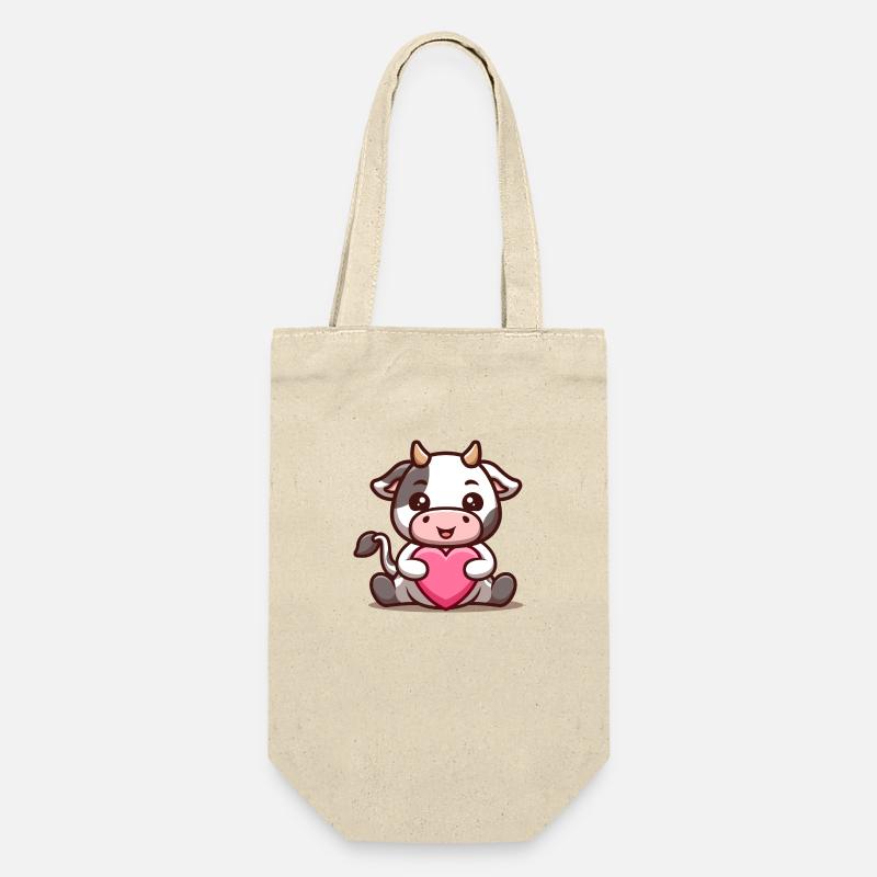 Vache mignonne - Sac à bouteille - nature