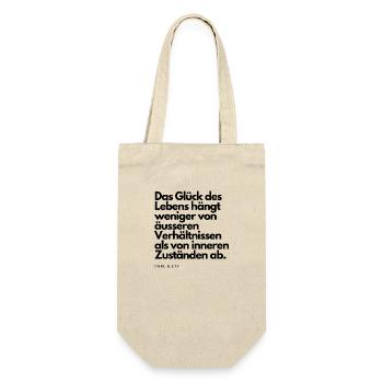 Glück - Geschenkbeutel für Flaschen - Natur - Vorne