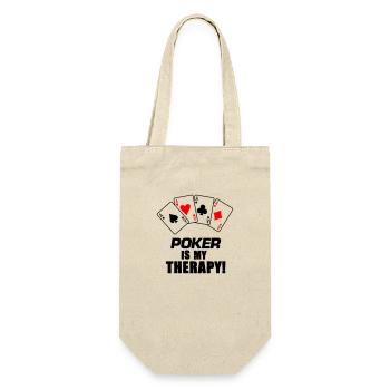 poker therapie - Geschenkbeutel für Flaschen - Natur - Vorne
