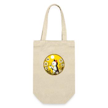 Vintage Retro Cafe Cat - Gift Bag for Bottles - nature - Front