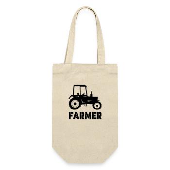 traktor farmer - Geschenkbeutel für Flaschen - Natur - Vorne