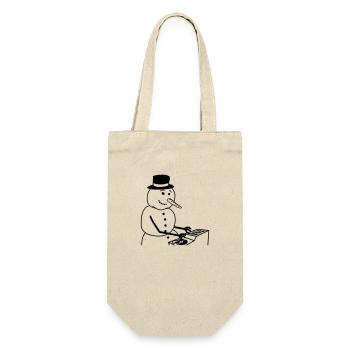 Winter DJ Snowman Mixer Mixer Music Party - Gift Bag for Bottles - nature - Front