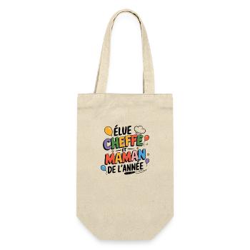 Elue cheffe et maman de l'année - Sac à bouteille - nature - Devant