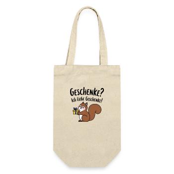Eichhörnchen Geschenk Geburtstag Weihnachten Funny - Geschenkbeutel für Flaschen - Natur - Vorne