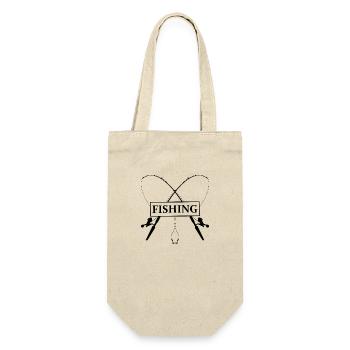 Angler Saying Fishing Fisherman Gift Idea - Gift Bag for Bottles - nature - Front