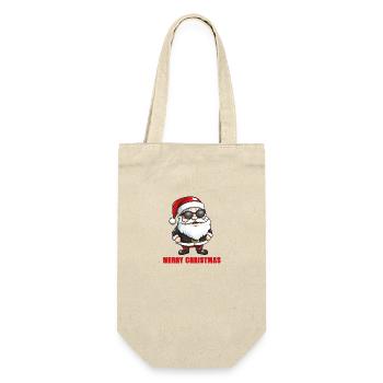 Santa Claus Sunglasses - Gift Bag for Bottles - nature - Front